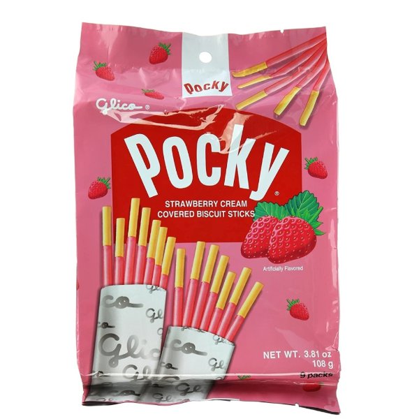 Glico Pocky, Strawberry Cream Covered Biscuit Sticks