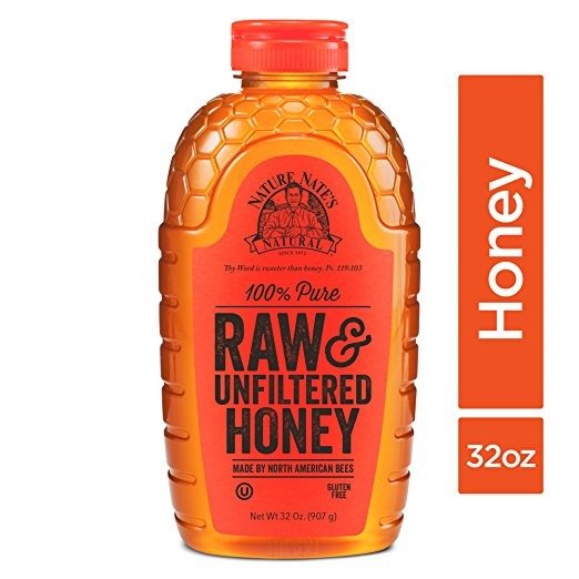 Nature Nates 100% Pure Raw & Unfiltered Honey; 32-oz. Squeeze Bottle; Certified Gluten Free and OU Kosher Certified; Enjoy Honey’s Balanced Flavors, Wholesome Benefits and Sweet Natural Goodness