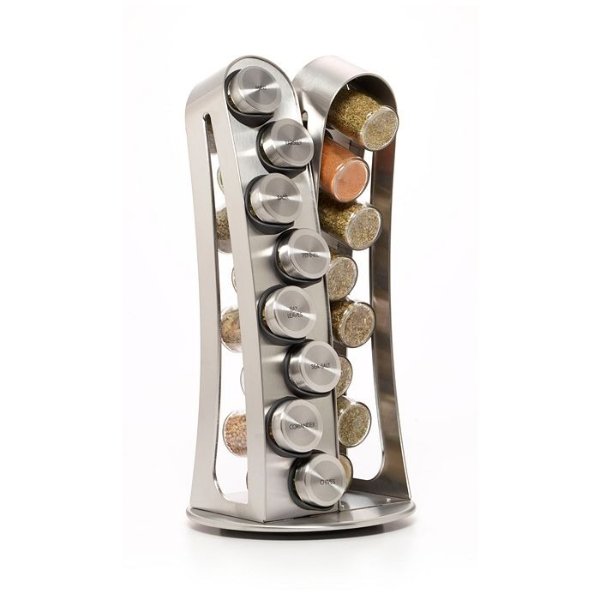 16-Spice Jar Stainless Steel Tower