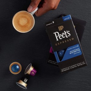 Peet's Nespresso 浓缩咖啡胶囊6折 多口味可选 50颗