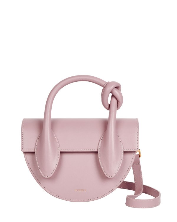 Dolores Leather Knot Top-Handle Bag, Iris