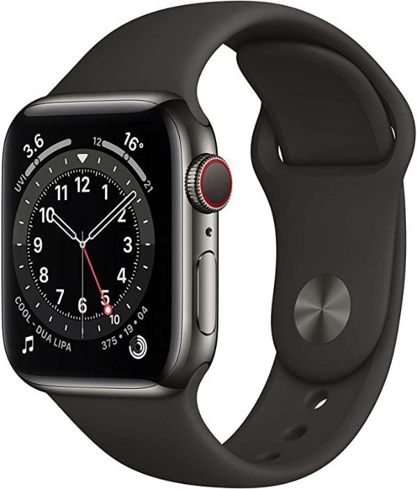 Apple Watch Series 6 GPS + Cellular, 40mm 黑