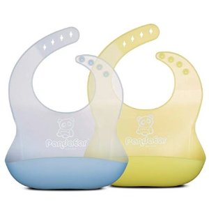 PandaEar Cute Clear Silicone Baby Bibs for Babies & Toddlers (10-72 Months)  @ Amazon