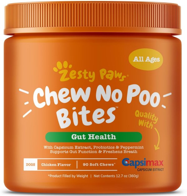 All Ages Chew No Poo Bites Chicken Flavored Dog Supplement, 90 count - Chewy.com