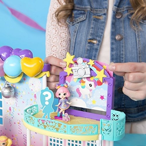 - Poptastic Party Playset with Confetti, Exclusive Collectible Mini Doll and Accessories, for Ages 4 and Up