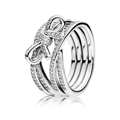 PandoraDelicate Sentiments Ring, Clear CZ