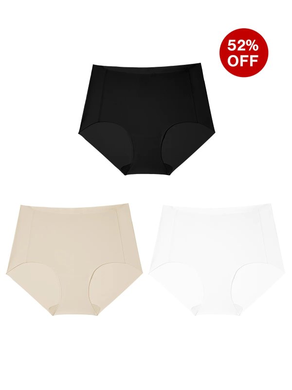 Flash Sale | 24H Comfort One Size Cooling Mid Waist Brief Kit of 3