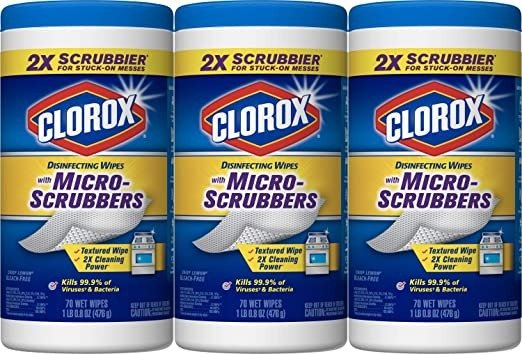 Clorox 微型刷消毒湿巾超值装 70张 3罐 轻松去除顽固污渍