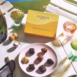 全场8折独家：Godiva 七夕特卖，心形锡罐礼盒$12.8/罐、饼干$9.6/盒