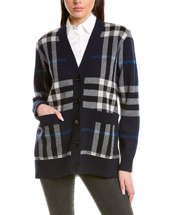Oversized Wool & Cashmere-Blend Cardigan
