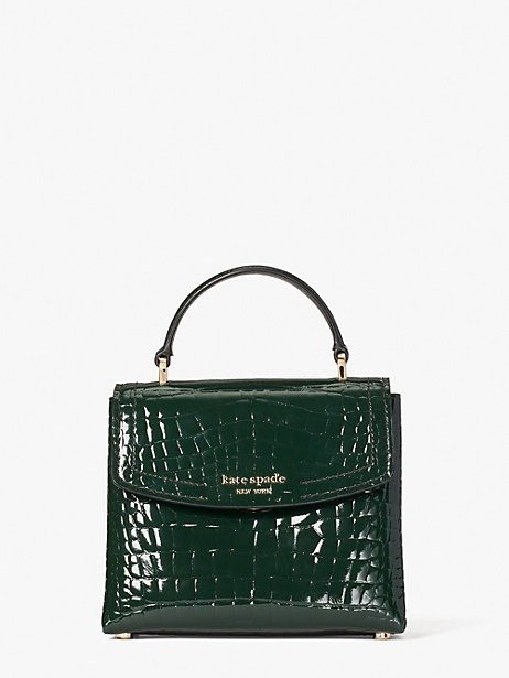 florence croc-embossed mini top-handle bag