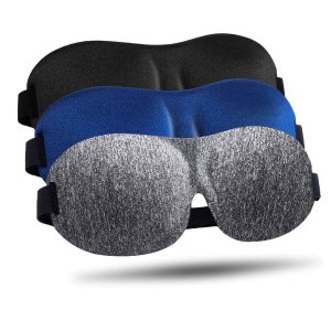 LKY DIGITAL Sleep Mask 3 Pack, Upgraded 3D Contoured 100% Blackout Eye Mask