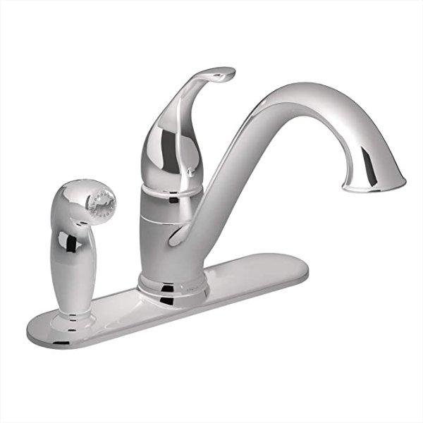 7835 Camerist One-Handle Low Arc Kitchen Faucet with Convenient Side Spray, Chrome