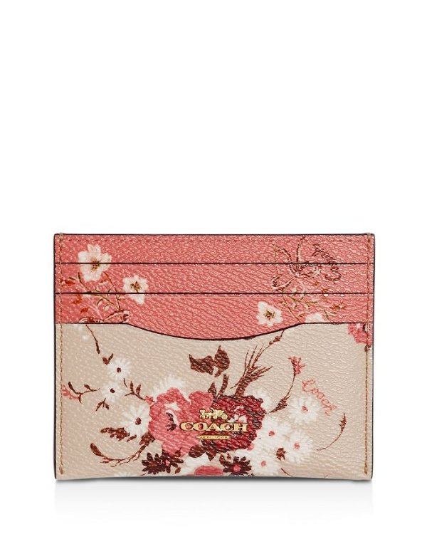 Mixed Floral Print Card Case