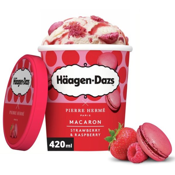 Haagen-Dazs 马卡龙草莓覆盆子冰淇淋
