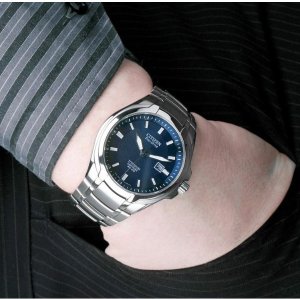Citizen Eco-Drive Blue Dial Titanium Men's Watch BM7170-53L