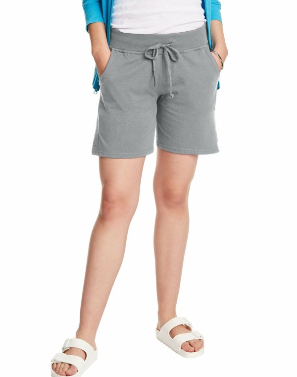 Womens Jersey Shorts w Pockets Drawstring Super Soft 100% Cotton 7" Inseam