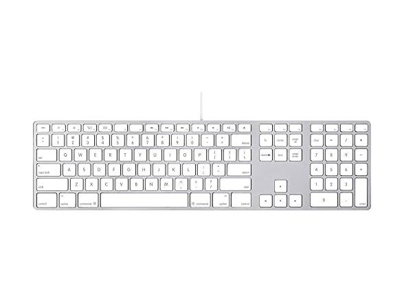 Wired Keyboard with Numeric Keypad Compatible with Mac OS X v.10.6.8 & later Versions