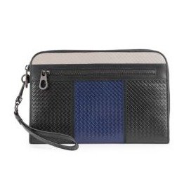 - Embossed Woven Leather Document Holder