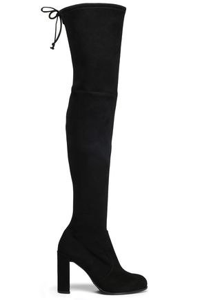 Hiline suede over-the-knee boots