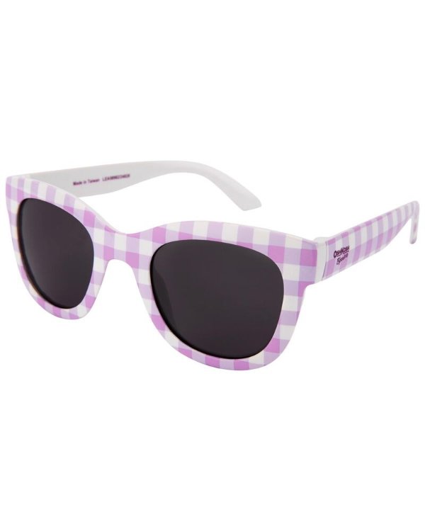 Purple Gingham Sunglasses