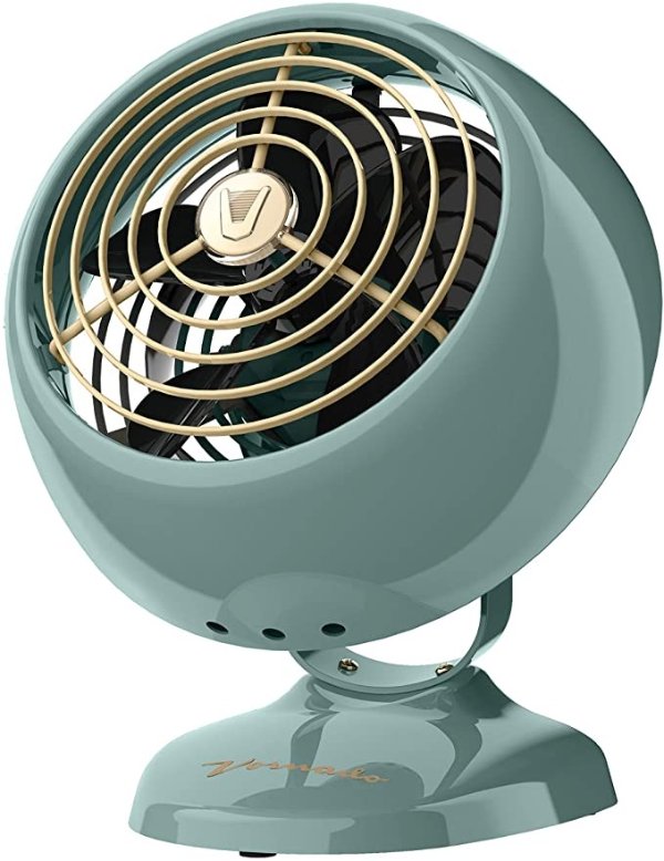 VFAN Mini Classic Personal Vintage Air Circulator Fan, Green