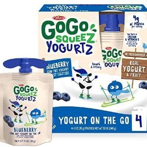 GoGo squeeZ yogurtZ Blueberry, 3 oz. (4 Pouches)