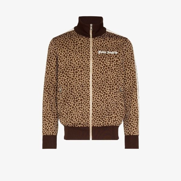 logo leopard jacquard jacket | Browns