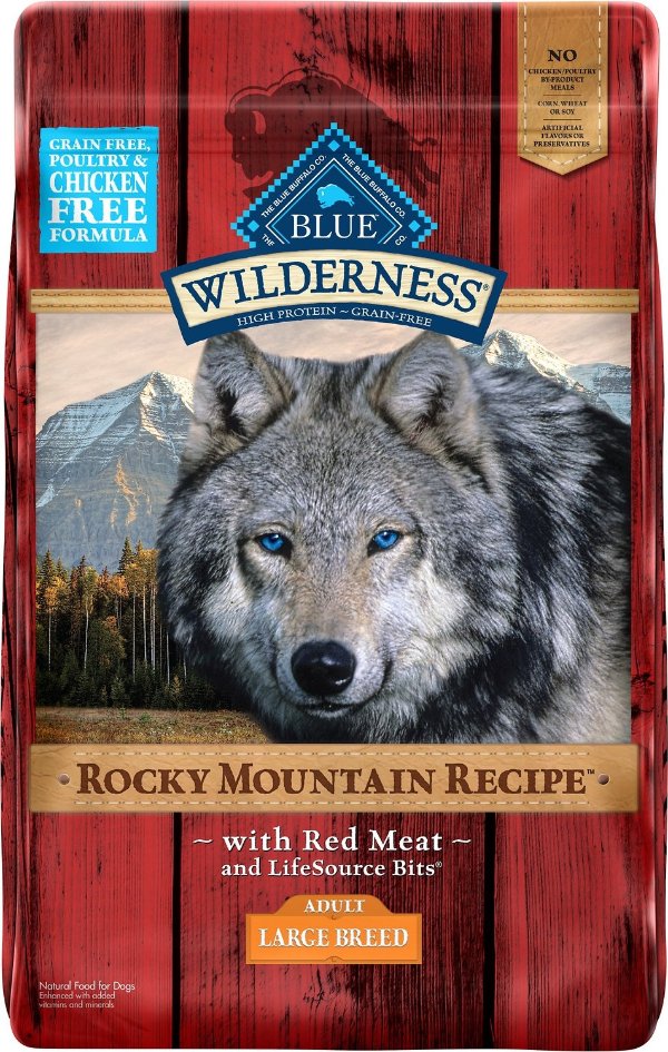 Wilderness Rocky Mountain Recipe with Red Meat Large Breed Grain-Free Dry Dog Food, 22-lb bag - Chewy.com