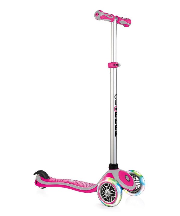 Hot Pink Three-Wheel Light-Up Kick Scooter