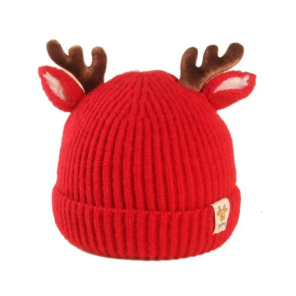 Kids Christmas Cute Antlers Warm Knitted Hat Autumn And Winter | Find Great Deals Now | Temu