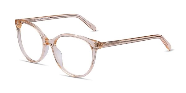 Nala Cat Eye Clear Melon Glasses for Women | EyeBuyDirect