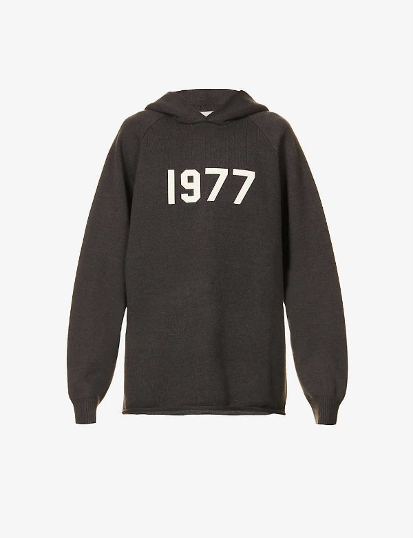 1977-print oversized-fit knitted jumper