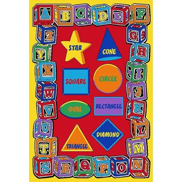 Strode Kids Alphabet Shapes Multicolor Area RugStrode Kids Alphabet Shapes Multicolor Area RugRatings & ReviewsQuestions & AnswersShipping & ReturnsMore to Explore