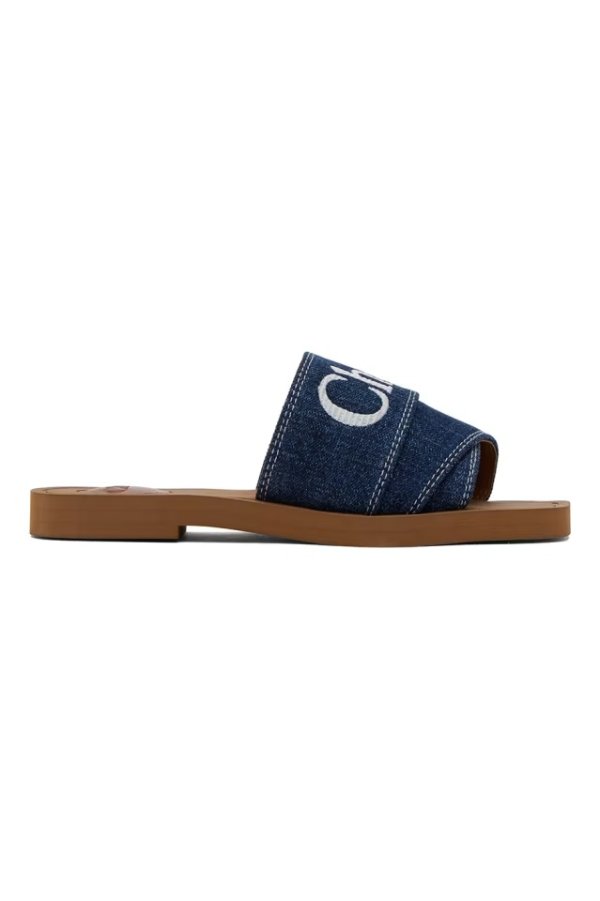 Blue Woody Sandals