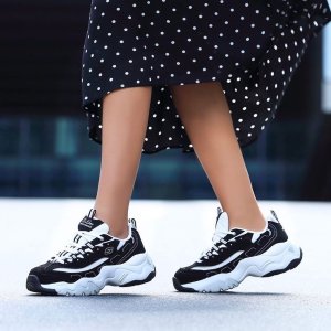 Skechers Sport Women's D'Lites Original Non-Memory Foam Lace-Up Sneaker
