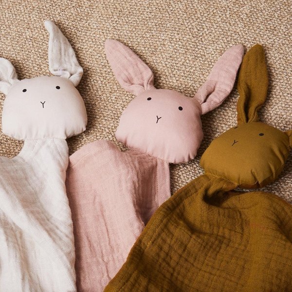 Rabbit/Olive Green Robbie Cuddle Blanket | AlexandAlexa