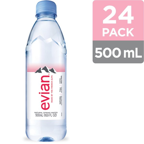 Natural Spring Water Bottles, Naturally Filtered Spring Water, 500 ML bottle, 24 Count