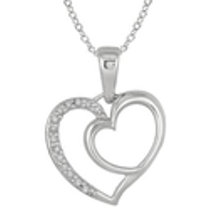 0.08-tcw Diamond Heart Pendant in Sterling Silver