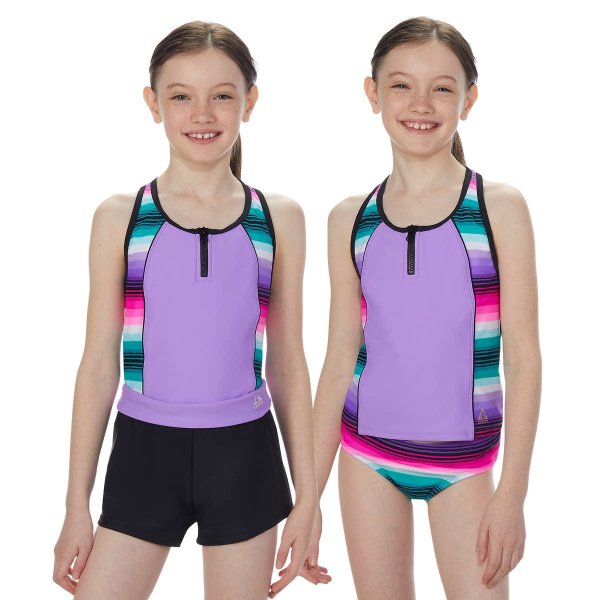 Girls' 3-piece Swimsuit Set, Purple