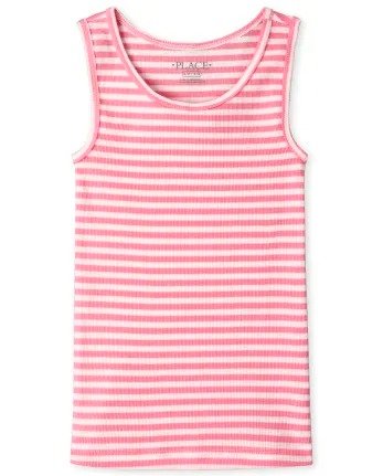 Girls Sleeveless Rainbow Striped Ribbed Tank Top | The Children's Place