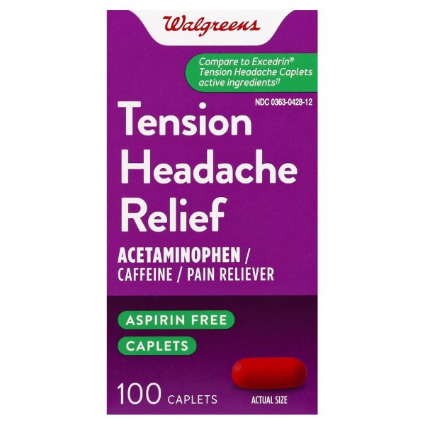 Tension Headache, Relief, Caplets