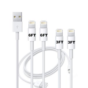 Cavalrywolf 3/3/6/6Feet Long USB Charging Cable , 4PACK