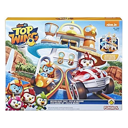 Top Wing Mission Ready Track Playset, Includes Ramp Jump & Double Vehicle Launcher for Top Wing Vehicles, Toy for Kids Ages 3 to 5