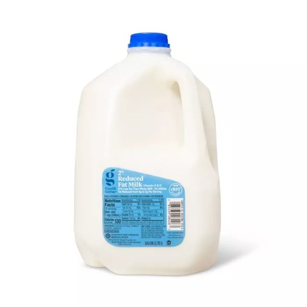2%低脂牛奶 - 1加仑