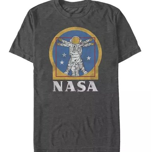 Astronaut Golden Vitruvian Space Man Short-Sleeve T-Shirt