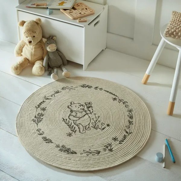 小熊维尼棉质圆圈儿童地毯