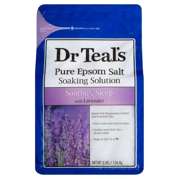 Dr Teal&#39;s Pure Epsom Salt Soothe &#38; Sleep Lavender Soaking Solution - 48oz