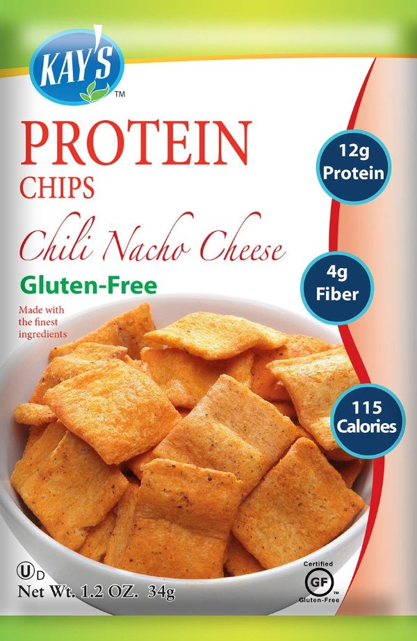 Kay's Naturals Protein Chips, Chili Nacho Cheese (Pack of 6)