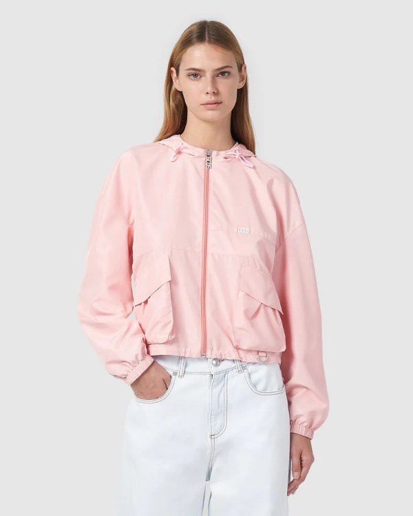 Nylon jacket: Women Outerwear Pink | GCDS